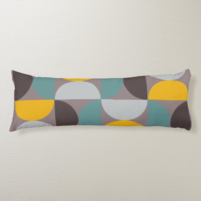 Modernes Gold Moon Horizon des Mittelalters Seitenschläferkissen (Vorderseite)