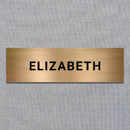 Modernes Gold Namensschild