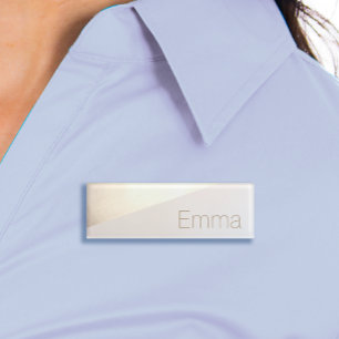 Modernes Gold Salon Mitarbeiter Name Tag Abzeichen Namenschild