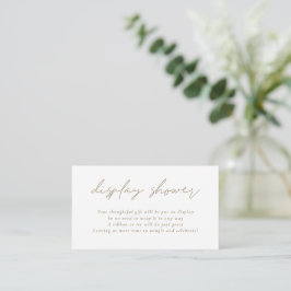 Modernes Gold Script Display Brautparty Begleitkarte