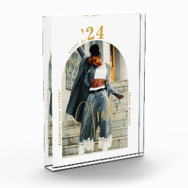 Modernes Gold Script Foto 2024 Minimaler Abschluss