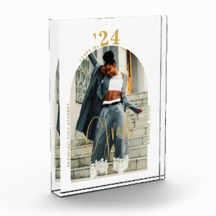 Modernes Gold Script Foto 2024 Minimaler Abschluss