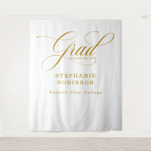 Modernes Gold Script Grad Foto Wandteppich