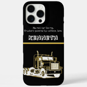 Modernes Gold-Semi-Truck-Kunstwerk iPhone 16 Pro Max Hülle