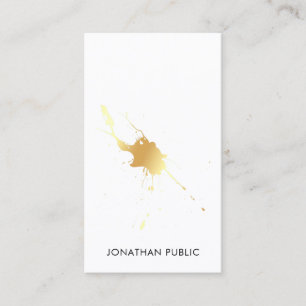 Modernes Gold Splash Beruflich Elegantes Template Visitenkarte