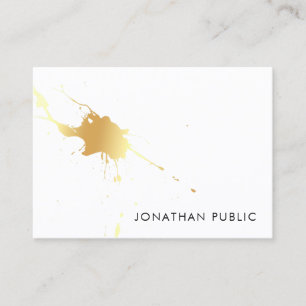 Modernes Gold Splash Beruflich Elegantes Template Visitenkarte