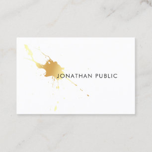 Modernes Gold Splash Template Elegant Beruflich Visitenkarte