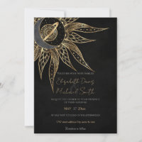 Modernes Gold Sun Moon Planet Universe Mandala