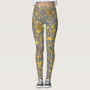Modernes Gold Terrazzo Muster Leggings