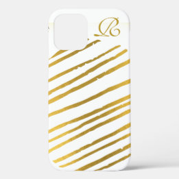 Modernes Gold und Monogramm Case-Mate iPhone Hülle
