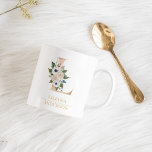 Modernes Gold Watercolor Blume Letter L | Monogram Kaffeetasse<br><div class="desc">Modernes Gold Watercolor Blume Letter L | Monogramm</div>