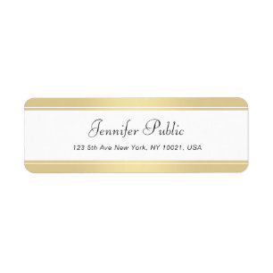 Modernes Gold Weißes handgeschriebenes Skript Eleg