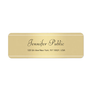 Modernes Gold White Hand Script Einfache Vorlage C