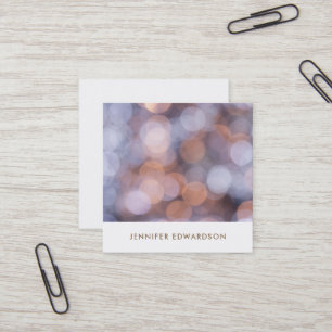 Modernes, goldblaues Muster beruflich Quadratische Visitenkarte