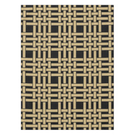 Modernes Golden Brown Basket Weave Muster Tischdecke