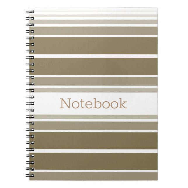 Modernes goldenes Streifen Notizblock (Vorderseite)