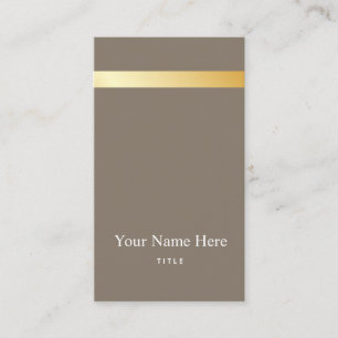 Modernes Goldgestreifte stilvolle vertikale Visitenkarte