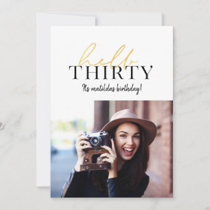 Modernes Goldskript+ geometrischer 30. Geburtstag 