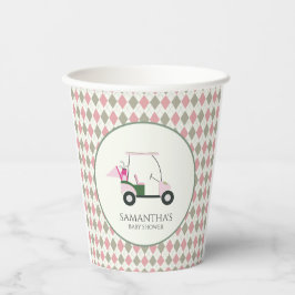 Modernes Golf Baby Gender-Bericht Par-T Pappbecher