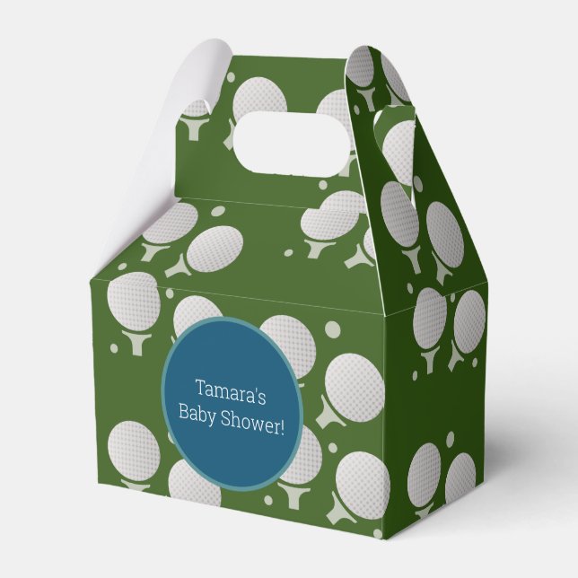 Modernes Golf Ball Party Geburtstag Baby Pattern Geschenkschachtel (Vorderseite)