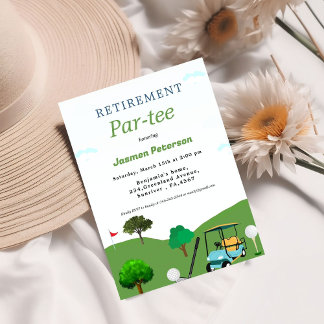 Modernes Golf Lover Retirement Party Einladung