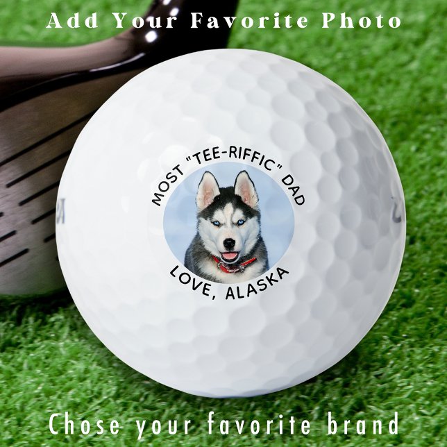 Modernes Golfer Custom Foto verleiht Personalisier Golfball (Von Creator hochgeladen)