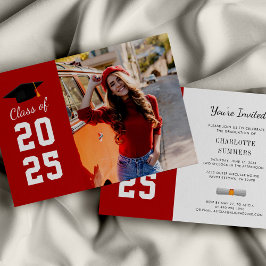 Modernes Grad Foto Abschluss 2025 Party Einladung