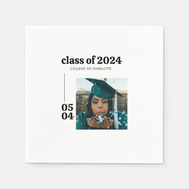 Modernes Grad-Party Serviette (Vorderseite)