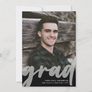 Modernes GRAD Script High School 2 Foto Abschluss Ankündigung