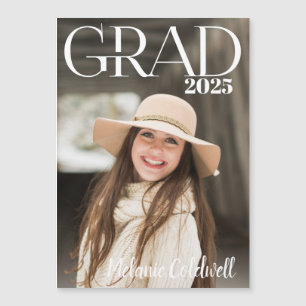 Modernes Grad Typografie-Foto Magnet