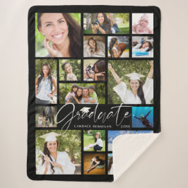 Modernes GRADUATE 19 Foto Collage Script schwarz Sherpadecke