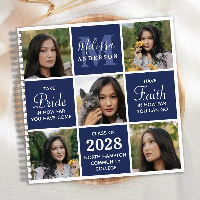 Modernes Graduate 5 Foto Abschluss GuestBook Notizbuch (Von Creator hochgeladen)