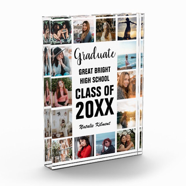 Modernes Graduate Collage Abschluss Foto Block (Links)