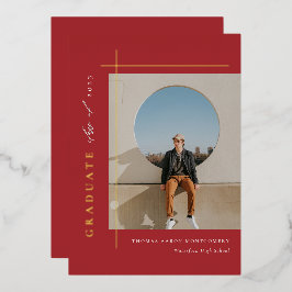 Modernes Graduate Foto Folieneinladung