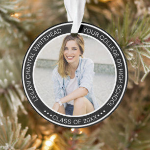 Modernes Graduate Foto Schwarz-weiß Ornament