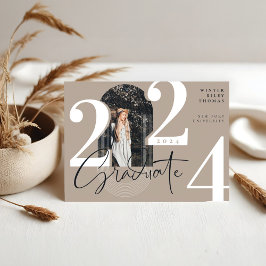 Modernes Graduate Script 2022 Concentric Arch Foto Einladung