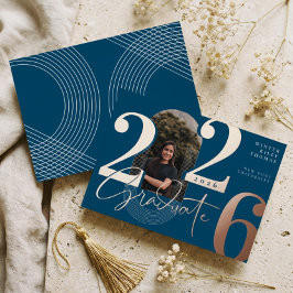 Modernes Graduate Script 2025 Concentric Arch Foto Folieneinladung