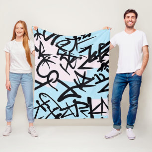 Modernes Graffiti Fleecedecke