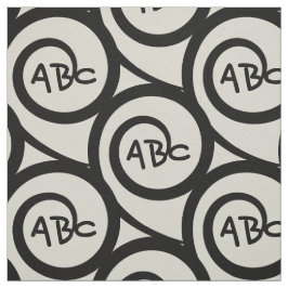 Modernes Graffiti-Monogramm-Spiralen-Muster Stoff