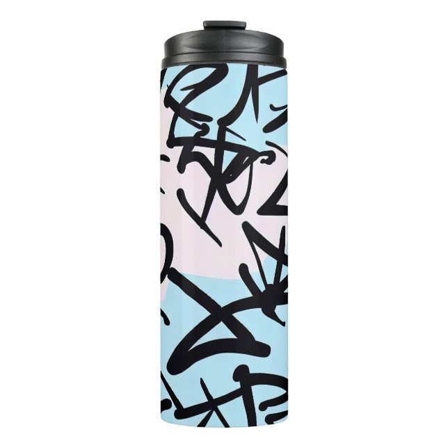 Modernes Graffiti Thermosbecher (Vorderseite)