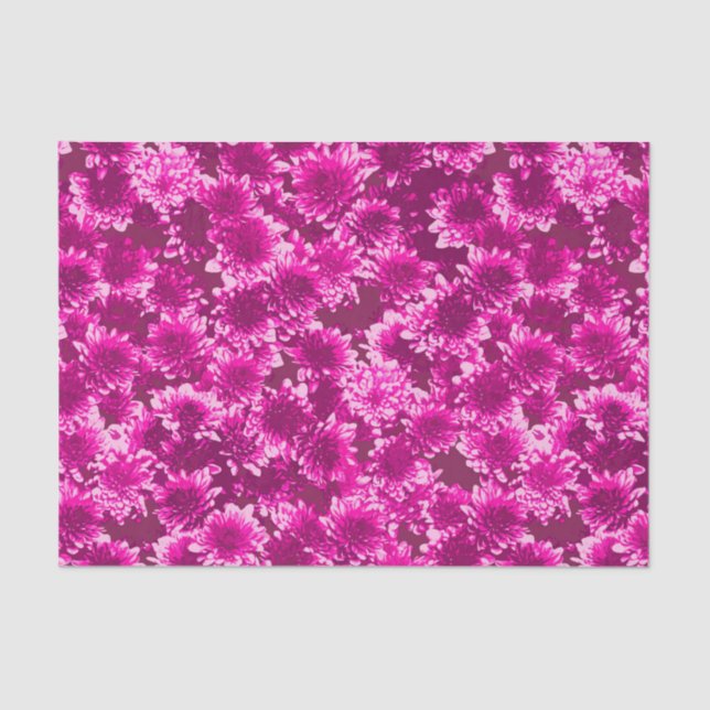 Modernes grafisches Dahlia-Muster, Amethyst Lila Seidenpapier (Vorderseite)