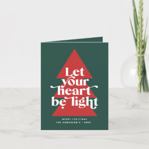 Modernes grafisches Minimal-Weihnachtsbaum-Foto Feiertagskarte