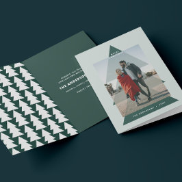 Modernes grafisches Minimal-Weihnachtsfest-Foto Feiertagskarte