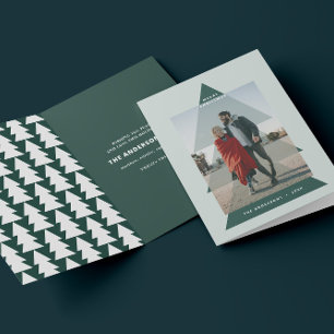 Modernes grafisches Minimal-Weihnachtsfest-Foto Feiertagskarte