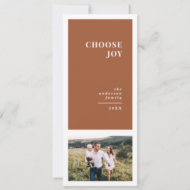 Modernes, grafisches und minimales Weihnachtsgesch Ankündigung (Vorderseite)