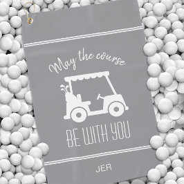 Modernes Gran Golf Cart Mit Monogramm Golfer Niedl Golfhandtuch