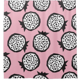 Modernes Granatapfel: Abstrakter Nahtloser Stil Duschvorhang