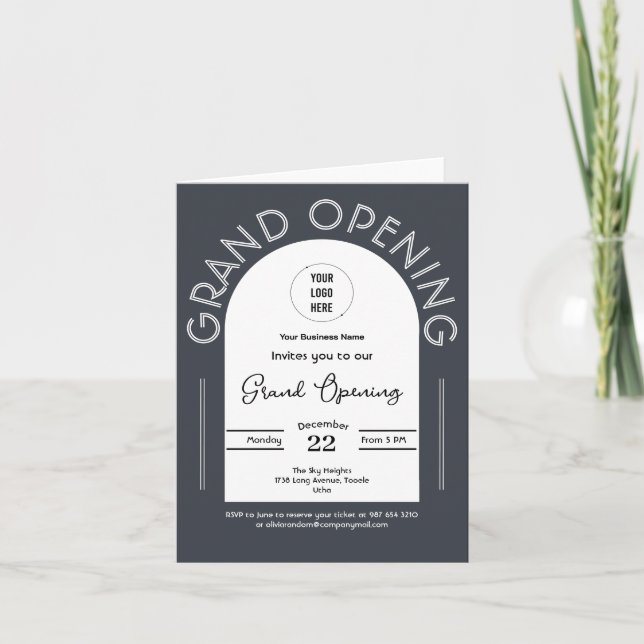 Modernes Grand Opening-Geschäft Einladung (Vorderseite)