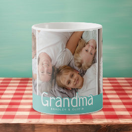 Modernes Grandma Foto Collage Niedliches Geschenk Kaffeetasse