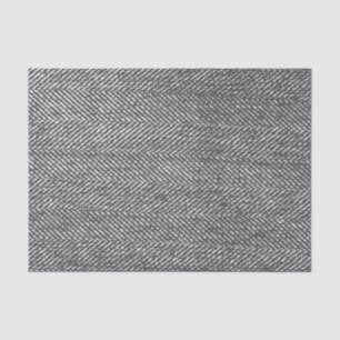 Modernes Grau-Herringbone-Muster Seidenpapier